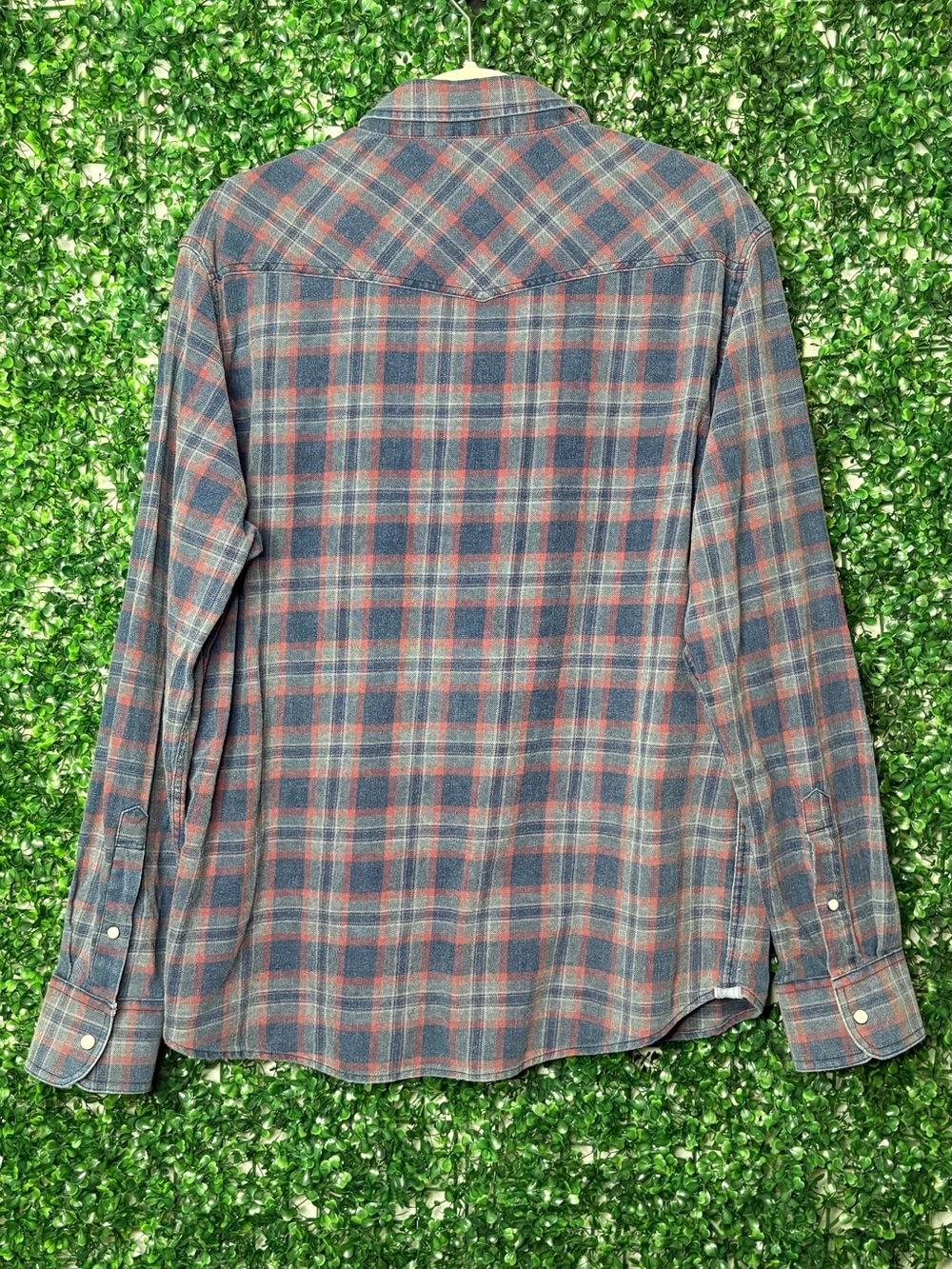 Desert Son Flag & Anthem Men's Plaid Button-Down Shirt pearl snap buttons - Picture 6 of 6